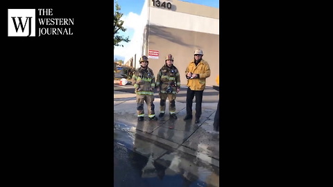 Firefighters Spot American Flag In Burning Building, Fight Through Flames To Save Old Glory