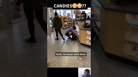 Man helping himself to some candy 🍬🍭 At Wawa Location in Philadelphia