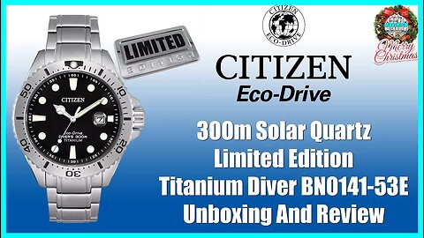 Expensive! | Citizen 300m Solar Quartz Limited Edition Titanium Diver BN0141-53E Unbox & Review