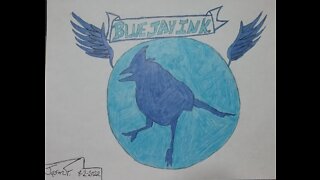DRAWING WITH BLUE JAY INK.!!