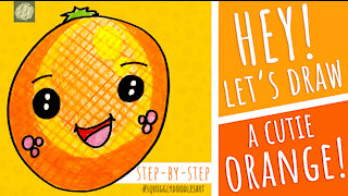 🍊 Step-By-Step Art Lesson: Draw & Color A Cutie Orange