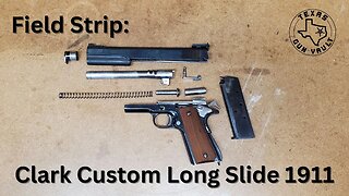 Field Strip: Clark Custom Long Slide 1911 - Showing date codes & factory markings