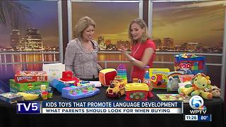 Toys can promote language development in young children