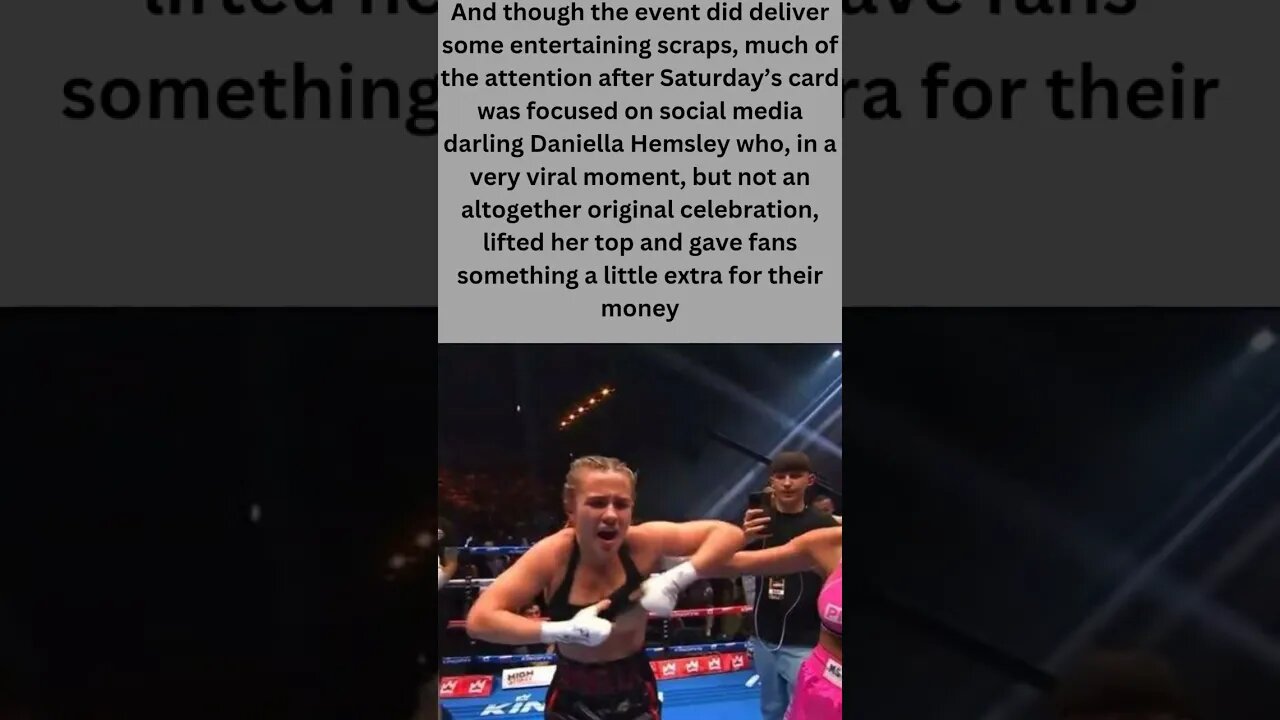 DaniellaHemsley from OnlyFans issue a feigned apologies for flashing her  breasts at a Kingpyn Boxing