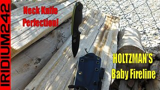 New! HOLTZMAN'S SURVIVAL Baby Fireline Bushcraft Neck Knife!