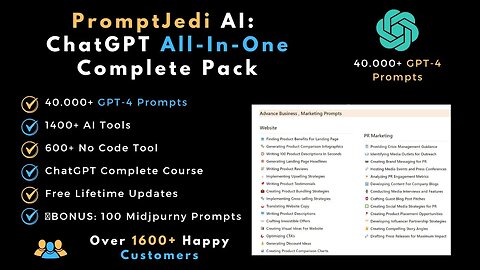 PromptJedi AI ChatGPT All In One Complete Pack