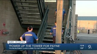TPD recruits climb tower to fight breast cancer