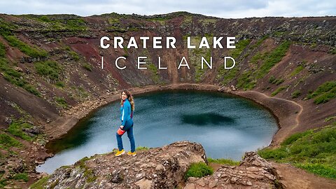 Visiting Kerid Volcanic Crater Lake & Geyser in Iceland