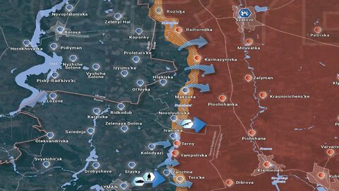 Ukrainian War Rybar Map Update: Battle for Staobelsky as of 7pm October 17, 2022