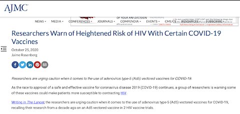 Researchers Warn of Heightened Risk of HIV With Certain COVID-19 Vaccines