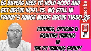 ES E-mini S&P500 - NQ NASDAQ 100 - Premarket Trade Plan - The Pit Futures Trading