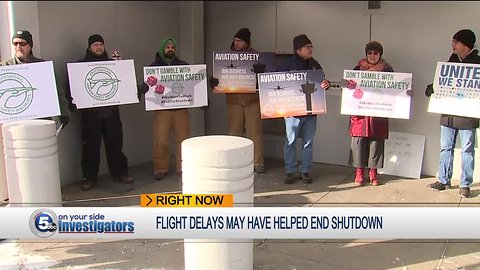 Just hours after he helped lead a picket warning air travelers of safety concerns caused by the government shutdown, a representative for the union representing hundreds of federal employees at Cleveland Hopkins Airport said he was relieved a deal was in