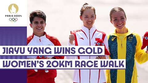China's Jiayu Yang wins gold in women's 20km race walk 🇨🇳🏃‍♀️‍➡️ | Paris 2024 highlights