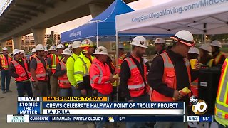 Mid Coast Trolley project reaches halfway point