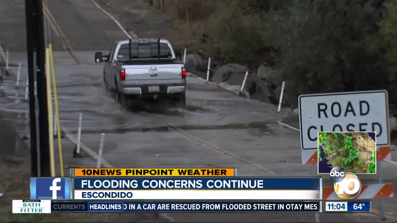 Flooding concerns continue in Escondido