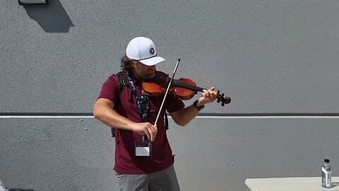 An impromptu violin play at FlightSafety