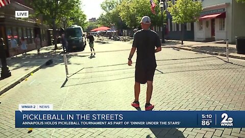 Annapolis holds pickleball tournament as part of 'Dinner Under the Stars'