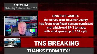 NWS team in Lamar County TX has found significant damage consistent with a high-end EF-3 tornado