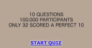 You won't be able to answer this quiz to perfection