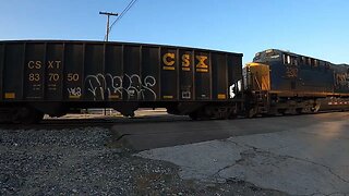 East Bound Empty Coke Train Passing Through Fostoria Ohio #train #trainhorn #asmr #railway #csx