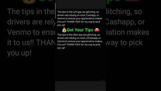 TIPPING SOLUTION!! 💰 LYFT 🚘 UBER 💰 #rideshare #lyft #uber #tipping