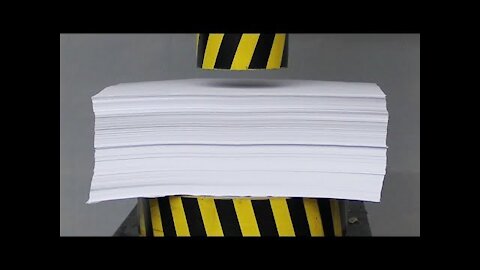 Experimen HYDRAULIC PRESS 100 TON versus 1000 Sheets of Paper AMAZING TEST!