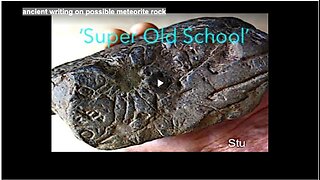 Ancient writing on possible meteorite rock