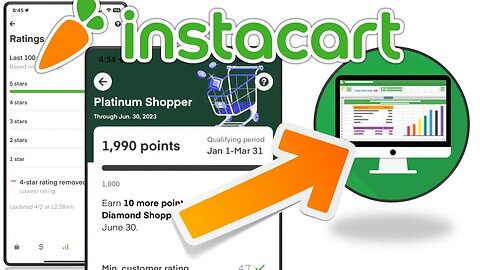 FREE Spreadsheets to track your Instacart Ratings!