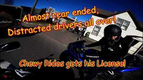 ZX10r Almost rear ended! Ahole drivers all over! Chewy Rides gets his motorcycle license