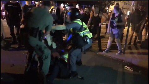 Aug 11 2018 Charlottesville 3.4 antifa fighting with police as they try to make arrests