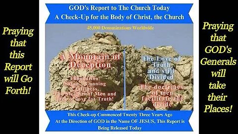 Praying that GOD's Report to the Church will go Forth and GOD's General Take Their Places