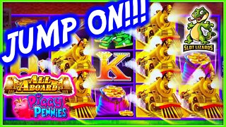 WHAT AN AMAZING START!!! QUICK FUN WIN! All Aboard Piggy Pennies Slot!