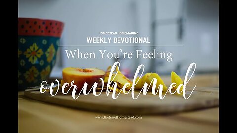 {Weekly Devotional} When You're Feeling Overwhelmed