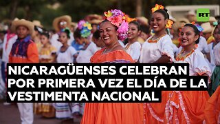 Con color propio: nicaragüenses celebran por primera vez el Día de la Vestimenta Nacional del Huipil