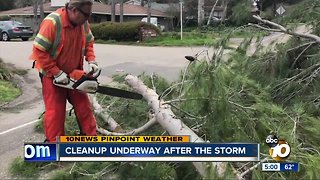Cleanup underway after the storm