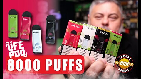 LifePod 8000 Puffs e também Novos Sabores