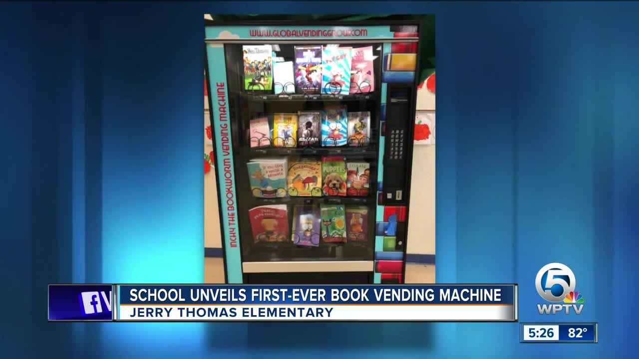 Jerry Thomas Elementary unveils book vending machine, first school in Palm Beach County