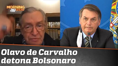 Olavo, em dia de fúria contra Bolsonaro: “Continue inativo e covarde, derrubo essa merda de governo”