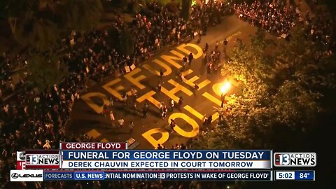 George Floyd funeral set for Tuesday, officer expected in court Monday