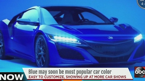 Blue may soon be most popular car color