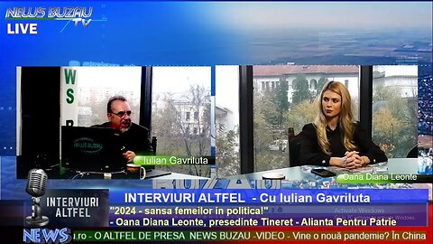 LIVE - TV NEWS BUZAU - INTERVIURI ALTFEL, cu Iulian Gavriluta. 2024 - anul femeilor in politica - O