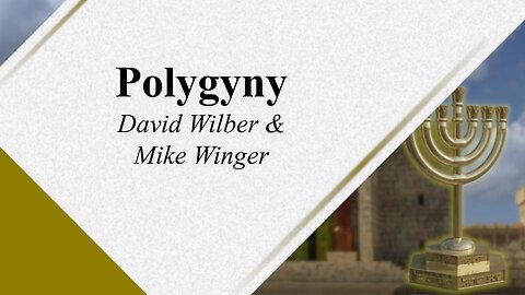Polygyny 108 - Rebuttal to David Wilber & Mike Winger