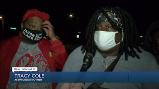 Cole's mother arrested during protest