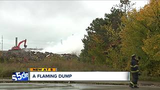 Neighbors concerned as East Cleveland recycling center continues to burn and billow smoke