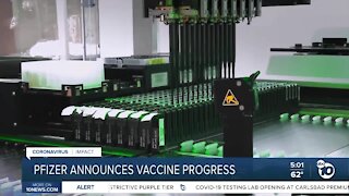 Pfizer announces vaccine progress