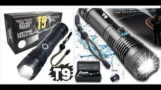 🔦💨 Unboxing e Review da Lanterna Tática T9 - XML-T9 990000W CHL T9