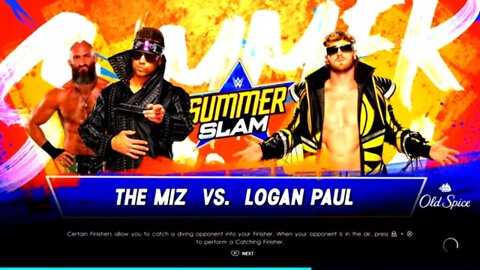 WWE SummerSlam 2022 Logan Paul vs The Miz