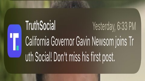 California Governor Gavin Newsom joins Truth Social!