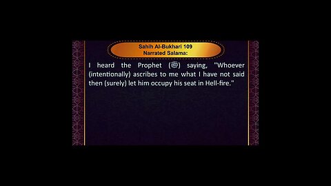 English Sahih Bukhari # 109 - Book 3 (Book of Knowledge) - Hadith 51 "Lie against Prophet #shorts