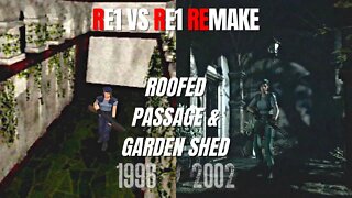 RE1 vs RE1 Remake: Roofed Passage and Garden Shed
